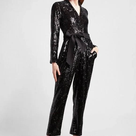Express Pants Jumpsuits Express Sequin Jumpsuit Nwot Small Poshmark